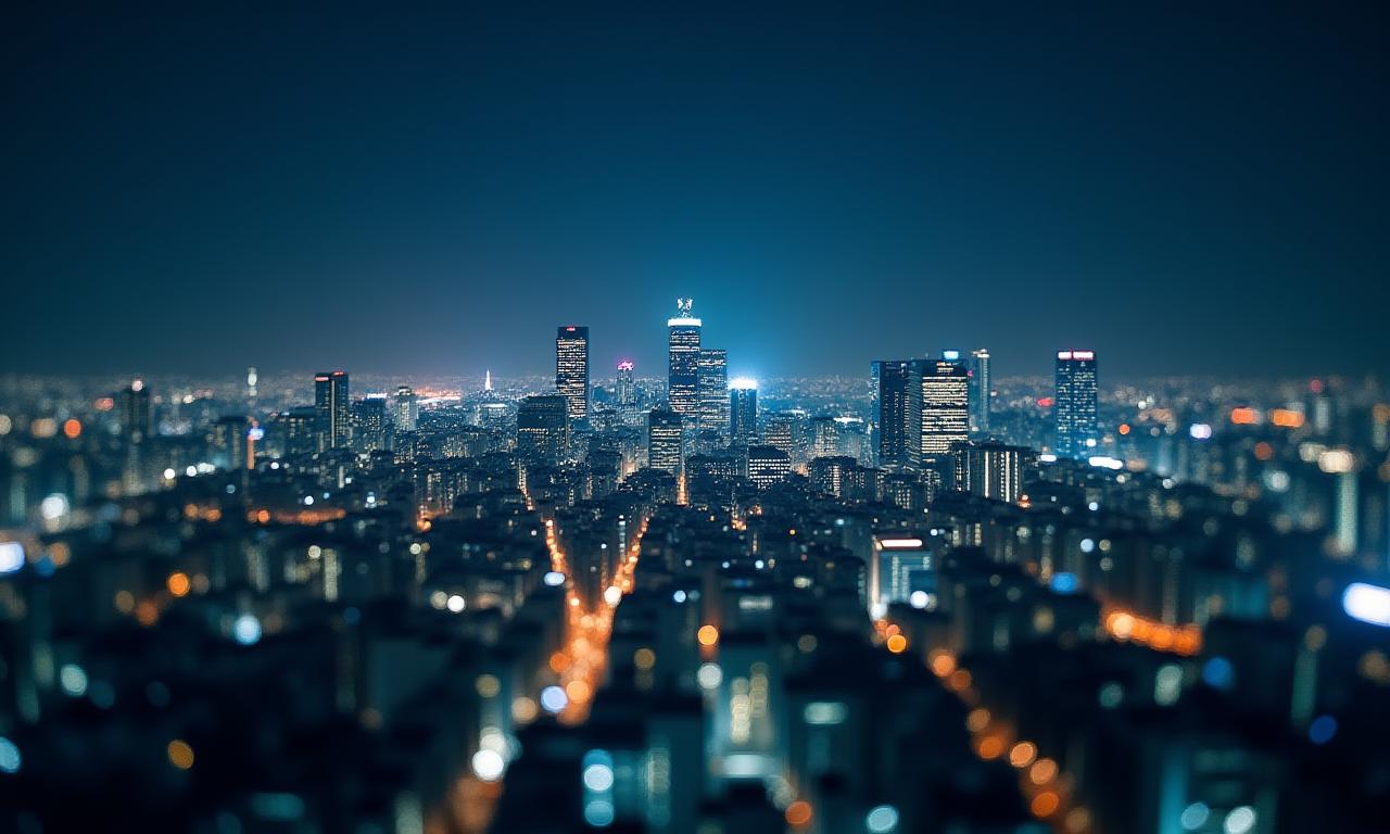 Abstract view of Tokyo's modern skyline at night, conveying competence and a global perspective.